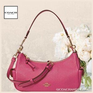 NWT COACH Leather Pennie Pink Crossbody Shoulder Bag 25 Detachable Strap
